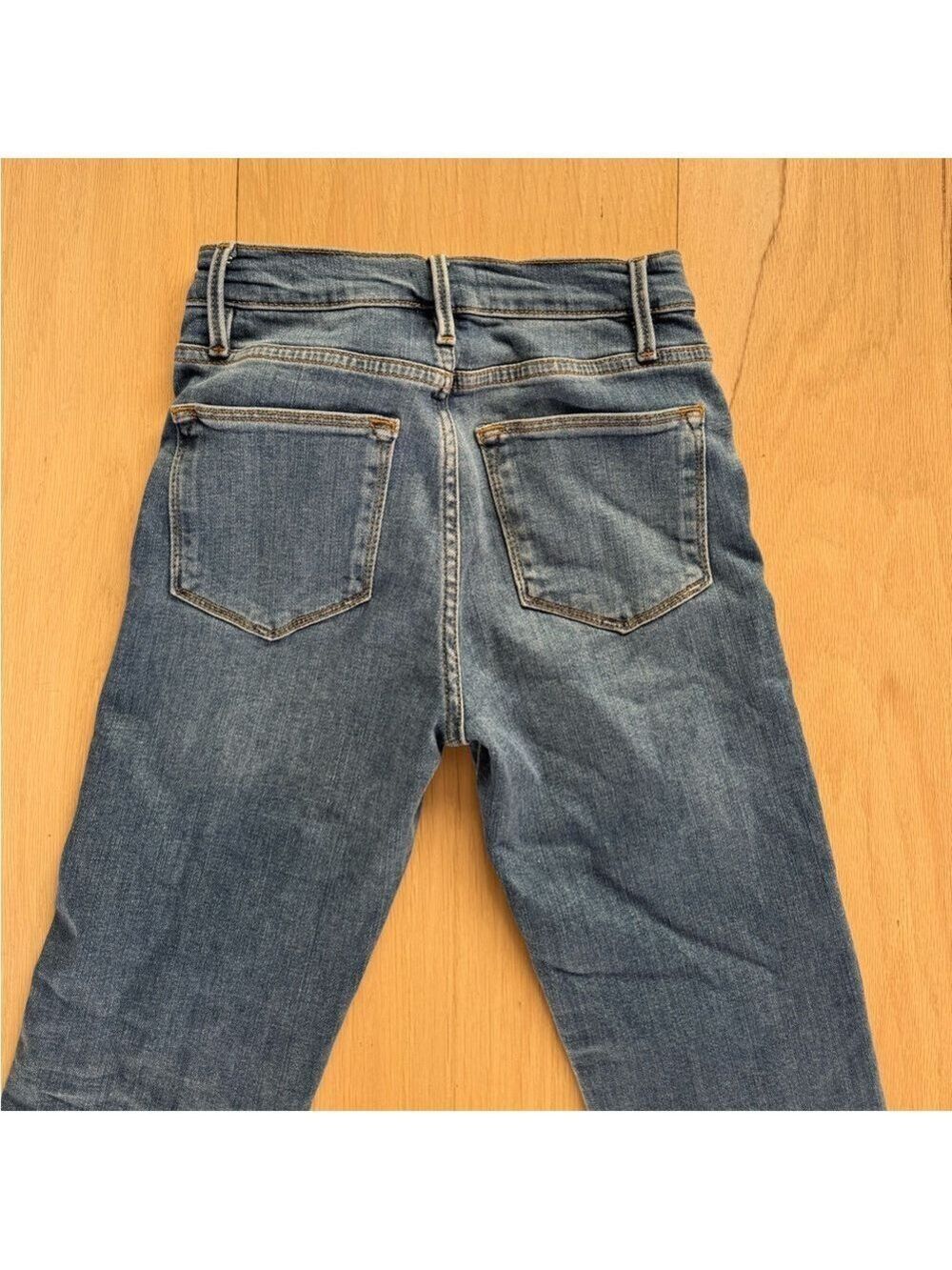 Frame Denim Le High Straight Jeans Medium Wash Size 24 - Picture 4 of 6